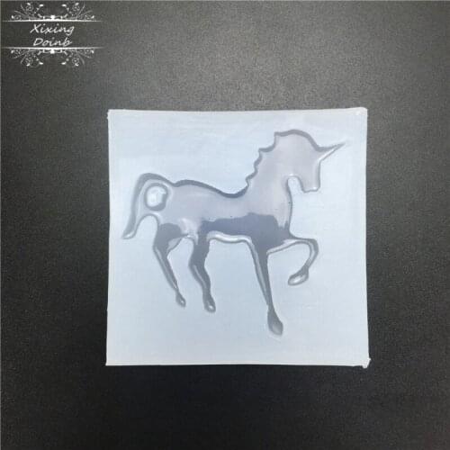Unicorn shape silicone mold cake decoration mold hand DIY jewelry resin mold