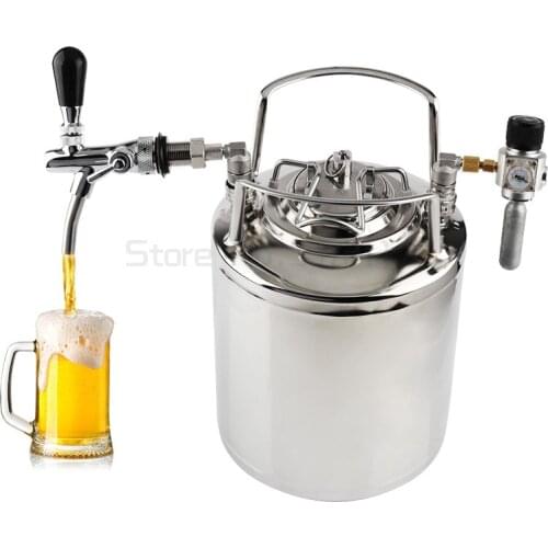 Gallon 19L New Stainless steel Ball Lock Cornelius Style Beer OB Keg With Metal Handles