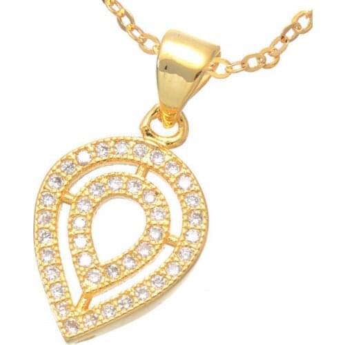 Ougeen Hot Sale18k Pendant Necklace Women With Micro Paved Zircon Jewelry
