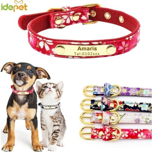 Customized Dogs Collars for Pet Dog Tag Collar Custom Puppy Cat Personalized Nameplate ID Collars for Dogs Engraved Tag Name 30