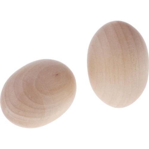 Natural Wood Simulation Eggs Manual Graffiti Painted Exercise DIY Creative Easter Egg Children Early Educational Toy L41E