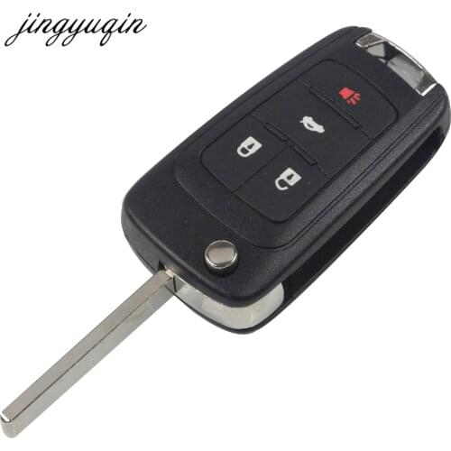 Jingyuqin 10pcs/lot Flip Remote Key Shell 2/3/4/5 Button Fob for Chevrolet Cruze Camaro Equinox Malibu Sonic Replacement