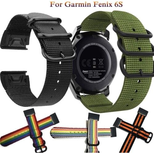 Classic Wristband Strap Smart Watch fashion sport Watch bands Nylon Bracelet Watch Band Wrist Strap For Garmin Fenix 6S /6S plus