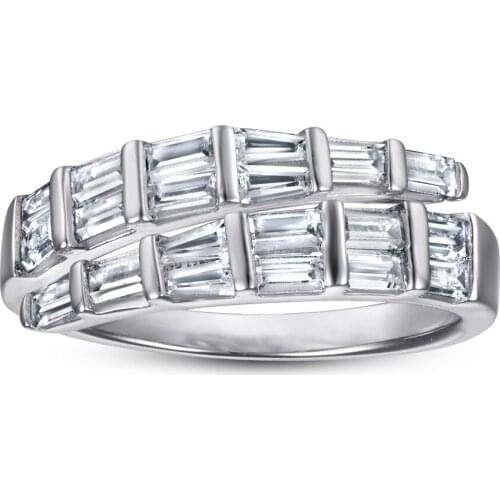 Luxury Women Ring 925 Sterling Silver Ring Luxury Rhinestone Ring Zircon Wedding Bride Rings Jewelry Accessories For Party