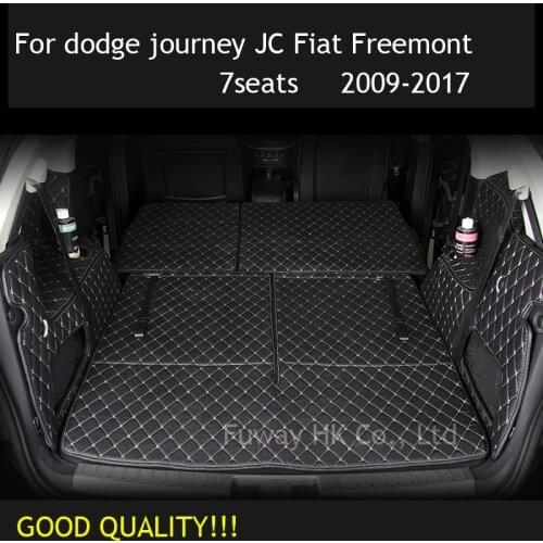 CUSTOM Cargo Liner car trunk mat carpet interior leather mats pad car-styling for dodge journey JC Fiat Freemont 2009-2017