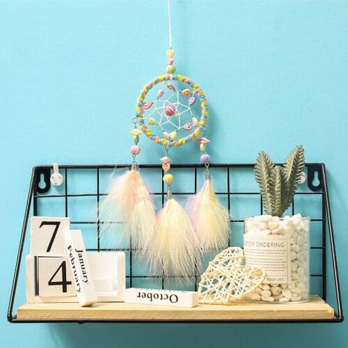 Colorful Dream Catcher Car Handmade Dreamcatcher Car Home Hanging Decoration Creative Feathers Home Pendant Wedding Decor