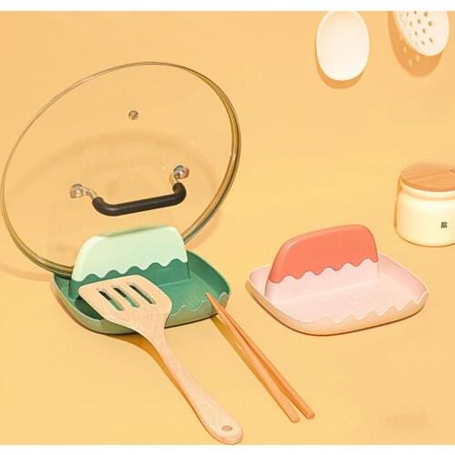 Creative Plastic Spoon Rest Kitchen Storage Rack For Pot Lid Holder Space Saving Kitchen Organizer