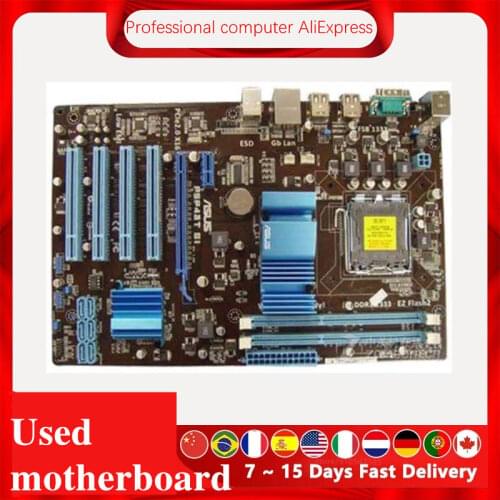 For Asus P5P43T SI Desktop Motherboard P43 Socket LGA 775 Q8200 Q8300 DDR3 Original Used Mainboard On Sale