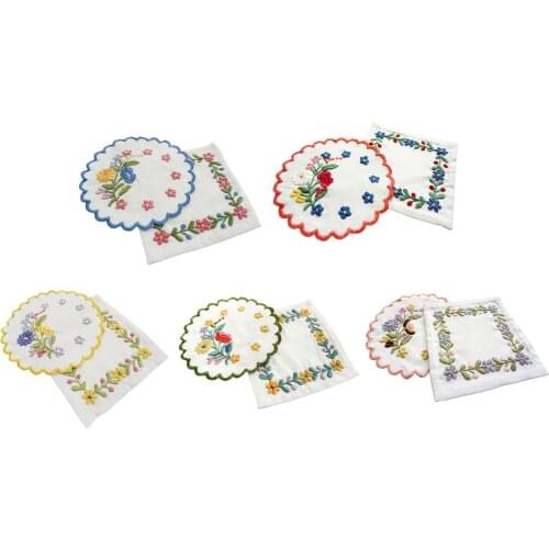 Embroidery Kit With Hoop for Beginners DIY Cross Stitch Flowers Handicrafts