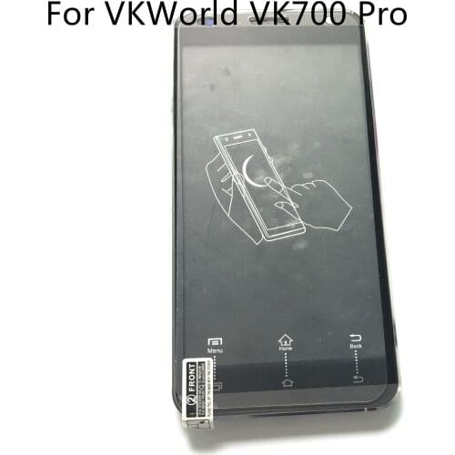 Original Used LCD Display + Touch Screen + Frame for VKWorld VK700 Pro MTK6582 Quad Core 5.5 Inch HD 1280x720 Free Shipping