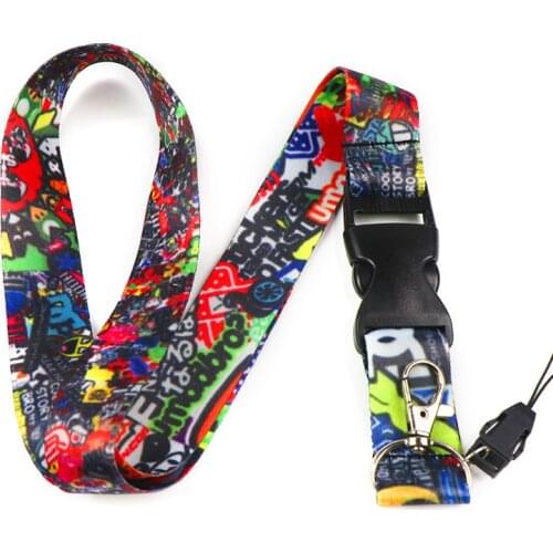 JDM Style For YAMAHA Motorcycles Lanyard Cellphone JDM Refitting Racing Car Keychain ID Holder Mobile Neck Strap Quick Release