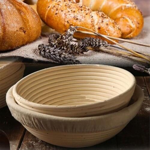 Rattan Bread Fermentation Basket Baking Mold European Country Style Bread Basket For Baking Muffins And Cakes Kitchen Supplies