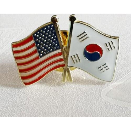 America & Japan Friendship Lapel Pins/Clutch Pins Custom As Client Design the MOQ50pcs Per Item