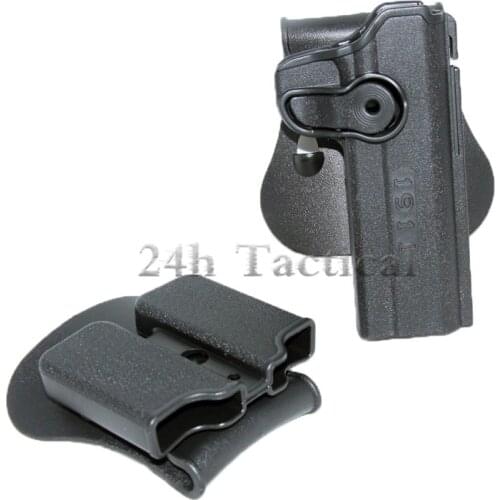 Tactical IMI Type Gun Holster for Colt 1911 RH Right Hand Airsoft Pistol Holster With Double Magazine Paddle Waist Belt Holster