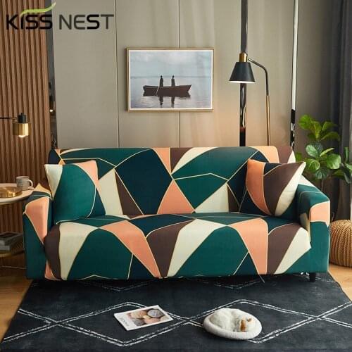 Nordic All-Inclusive Printed Elastic Geometric Pattern Modern Fashionable Sofa Cover For Living Room And Bedroom 1 2 3 4 Seats