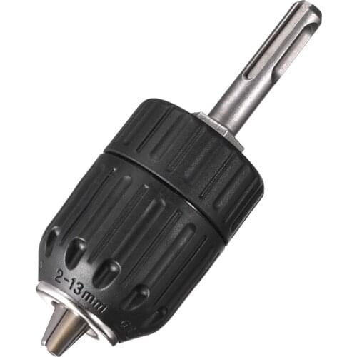 Uxcell 1/2" Keyless Drill Chuck SDS Shank Adapter 2-13mm 1/2-20UNF for Impact Driver Cordless Drill Black