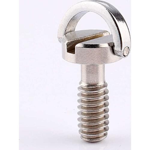 1/4" D-Ring Screw Stainless Steel For Camera DSLR Tripod Quick Release Plate Monopod