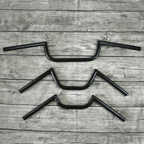 Vintage Motorcycle Handlebars 22mm Chopper Bobber Tracker Drag Bar M-Bar for Royal Enfield Cafe Racer Steering Wheel 7/8'' Black