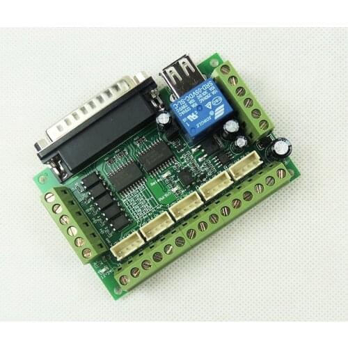 High Quality CNC 5 Axis Interface Adapter Breakout Board For Stepper Motor Driver Mach3 with no USB Cable
