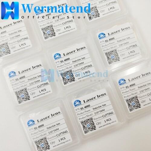 Wermatend 100PCS/LOT WSX laser cutting head original D30*5MM Laser Protective Windows for KC13 KC15 NC30 NC60 Free ship DHL