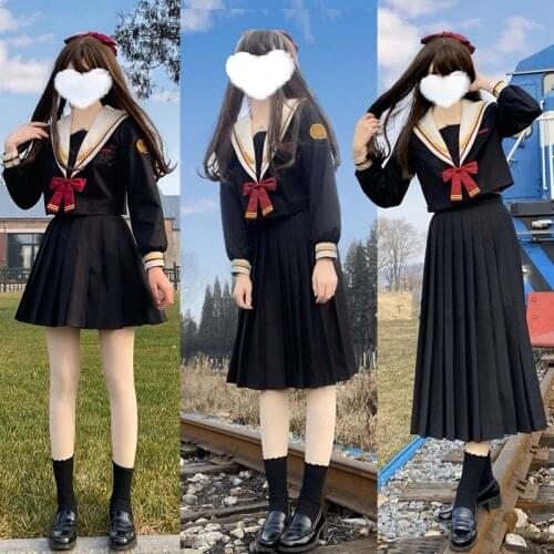 Lily spike JK uniform skirt Japanese department college wind LONG DRESS SUIT Sailor suit student school uniform suit