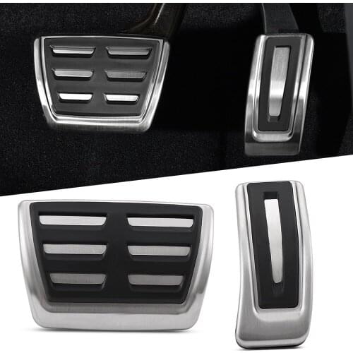 RHD No Drilling AT For Audi A4 A5 S4 B9 8W 2017 2018 Car Fuel Gas Brake Pedal Pad Plate Cover Replace Right Hand Drive