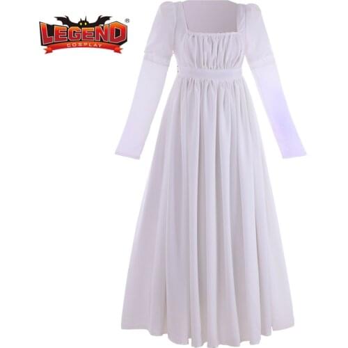Women Regency Ball Dress Vintage Ball Dress High Waistline Tea Gown Dress white jane austen dress regency cosplay empire dress