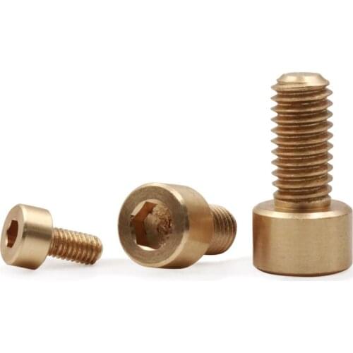 10Pcs M2 M2.5 Brass Allen Screw Cylindrical Head Screws Socket cap Bolts