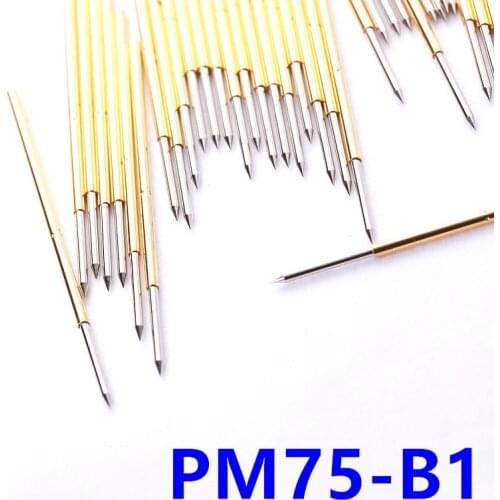 100PCS PM75-B1Spring Test Probe Phosphor Bronze Nickel Plated PCB Probe Diameter 1.02mm Length 27.80MM Probe Instrument Tool