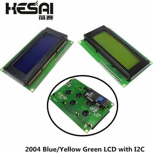 2004 20x4 2004A Blue/Yellow Green Screen HD44780 Character LCD with IIC/I2C Serial Interface Adapter Module for arduino DIY Kit