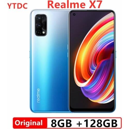 2020 New Realme X7 8GB 128GB Smartphone 5G 6.4inch Full Screen 64MP Quad Cameras 4300mAh 65W Super Charger Dimensity 800U Phone