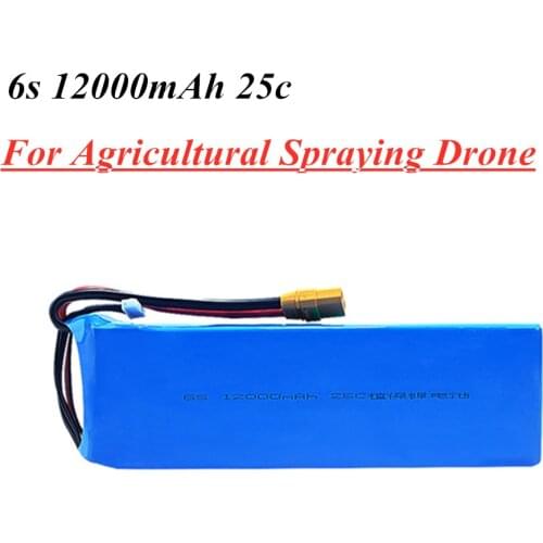 22.2V 12000mah 6s Lithium Battery Pack For Agricultural Spraying Drone Aircraft Spare Parts 6s 22.2v RC Toy Lipo Battery 1pcs