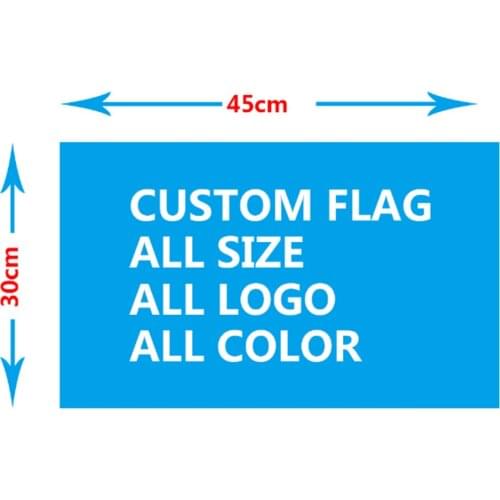 30X45cm Polyester any logo any color Custom gift double side flag banner