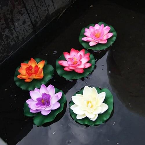 40%HOT1Pc Simulation Lotus Flower Mini Artificial Pond DIY Home Fish Tank Decoration