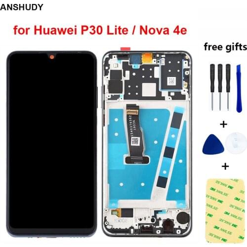 6.15 For HUAWEI P30 Lite Lcd Display Screen For HUAWEI P30 Lite Screen Nova 4e MAR-LX1 LX2 AL01 With Frame Free Shipping Parts