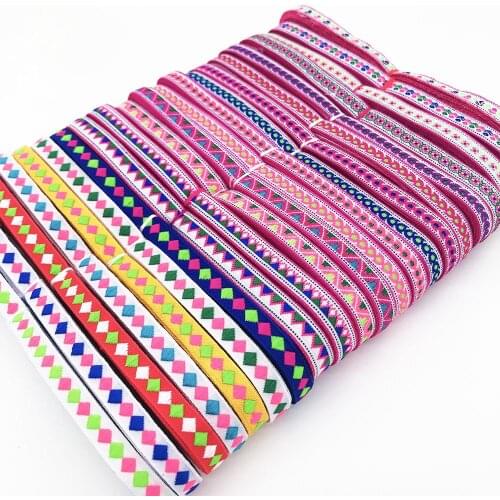 6M/Lot Pink Color Embroidery Lace Fabric Ribbon Boho Lace Trim DIY Clothes Bag Accessories Embroidered Fabric Custom