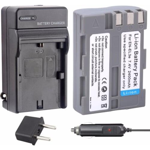Wholesale 1pcs EN-EL3e EL3e 2400mAh Camera Batteries + Charger For Nikon D30 D50 D70 D90 D70S , For Nikon accessories