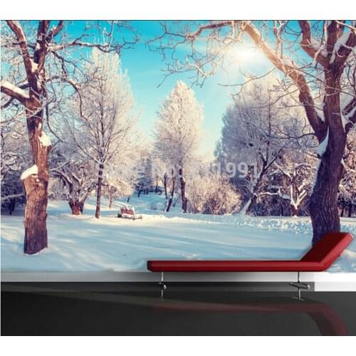 Custom 3D large Wallcoverings mural for the living room TV sofa bedroom background wall wallpaper Fantastic winter landscape