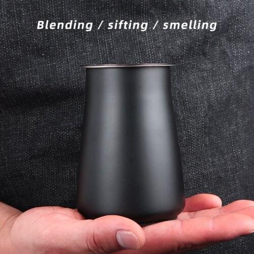 3-in-1 Powder Receiving Cup 304 Stainless Steel Coffee Sifter Electric Grinder Powder Receiving Cup Smelling Cup Barista Tools