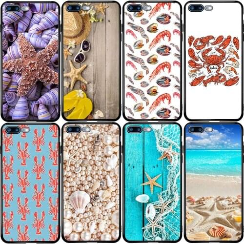 Phone Case for Xiaomi Redmi Note 9A 8 8T 7 6 7A 6A 5A 5 A1 A2 A3 Pro Max Plus Lite Seashells Sea Star Seafood