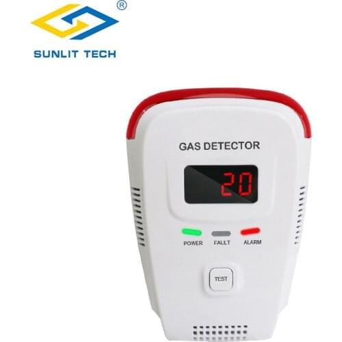Home Gas Leak Alarm Tester Sensor Combustible Gases LPG Natural Gas Detector with Human Voice LED Display Explosive Gas Detector