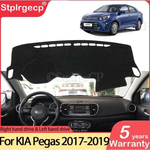 For KIA Pegas 2017 2018 2019 Soluto Anti-Slip Mat Dashboard Cover Pad Sunshade Dashmat Protect Carpet Anti-UV Car Accessories