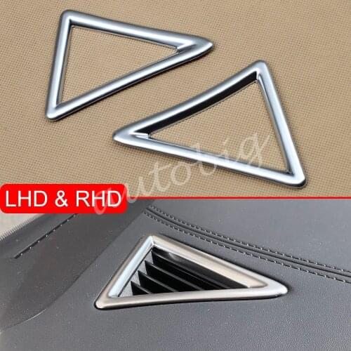 For Toyota Alphard Vellfire 2016-2019 Dashboard Air Vent Molding Overlay Matte Chrome Interior Trims