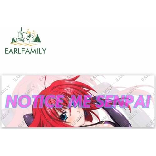 EARLFAMILY 13cm x 4.4cm for NOTICE ME SENPAI Slap Car Stickers Anime Funny Decal Vinyl Car Accessoires Caravan Occlusion Scratch
