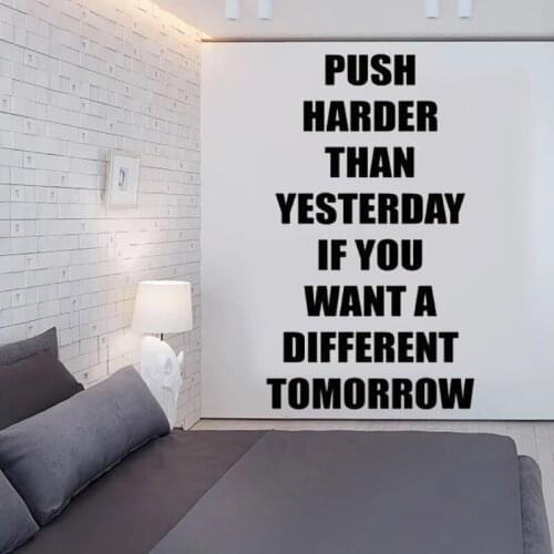 Fitness Quote Wall Decals Home Gym Decor Motivation Sport Vinyl Stickers Quotes Poster Inspirational Removable Murals DW6314