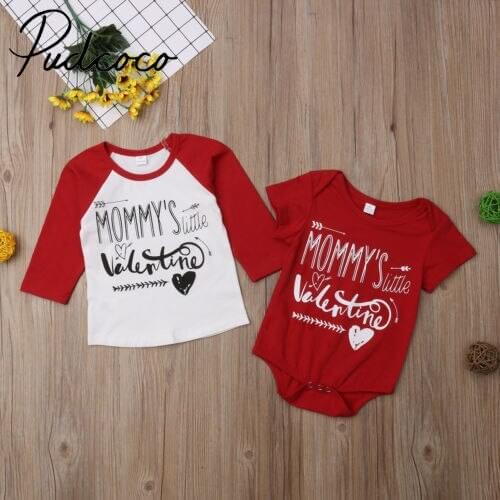 Big Brother T-shirt / Little Brother Romper Family Matching Tops Clothes Outfits Valentines Day Clothing