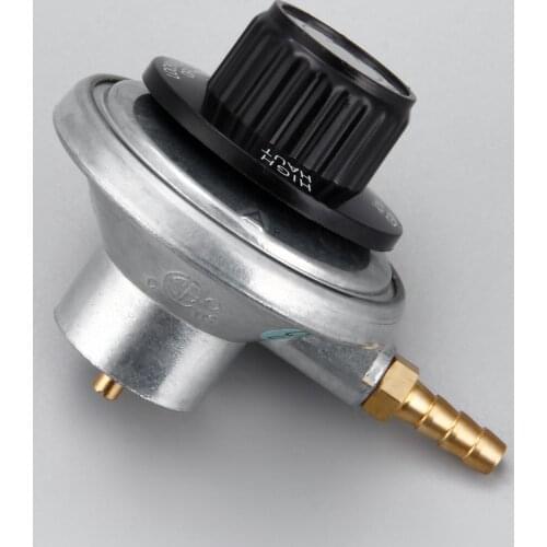 1pc Propane Tank Low Pressure Gas Regulator with Outlet 1/4in Barb Hose Connection Inlet 1-20in UNEF One Pound Propane Tank BBQ