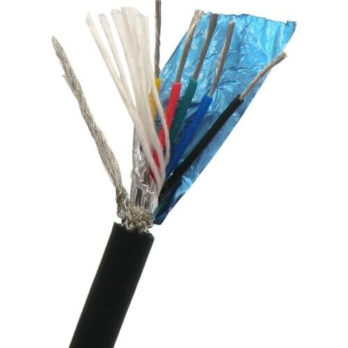 Flexible Shielded Control Wire 5 Core 0.14,0.2,0.3mm² 100m with Tin-plated Pure Oxygen Free Copper (26,24,22AWG)