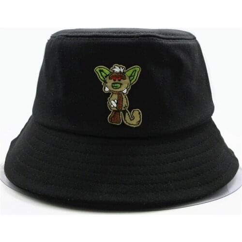 Cartoon embroidery cotton Bucket Hat Fisherman Hat outdoor travel hat Sun Cap Hats for kid men Women