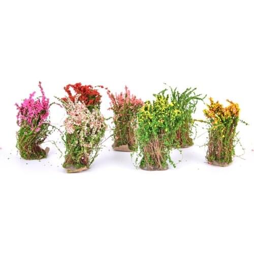 Artificial Bush Flower Miniature Fairy Garden Home House Decoration Mini Craft Micro Landscaping Decor DIY Accessories